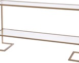 Horten Glam Narrow Console Table By Sei Furniture, In Gold. - £175.30 GBP