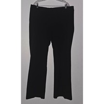 LOFT Julie Trouser Pants Solid Black Women&#39;s 16 Career Wide Leg - £14.83 GBP