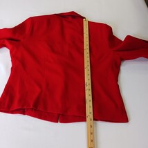 Vintage Lucille RN#102680 Women’s Red One-Button Cropped Blazer Jacket Sz Large  image 9