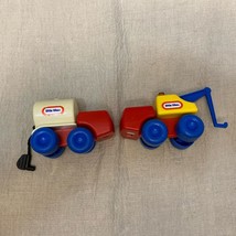 Little Tikes Toddle Truck Tow Truck And Oil Truck Lot Of 2 Vintage Toys - £11.71 GBP