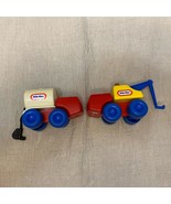 Little Tikes Toddle Truck Tow Truck And Oil Truck Lot Of 2 Vintage Toys - £11.44 GBP