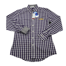 LSU Antigua Shirt Mens Small Purple Long Sleeve Button Up Casual Check College - £21.65 GBP