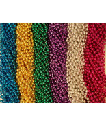 100 Asst 6 color Mardi Gras Gra Beads Necklaces Party Favors Huge Lot Sp... - £15.17 GBP