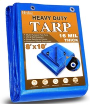 8&#39;x10&#39;Tarps Heavy Duty Waterproof Multipurpose Poly Tarp Cover 16 Mil Th... - $281.01 MXN