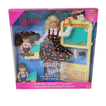 Vintage 1995 Teacher Barbie Doll Original Box Mattel # 13914 Brown Hair Kids - £43.82 GBP