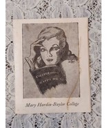 Mary Hardin Baylor College 1940s 50s Program Menu Baptist Church FREE SH... - £9.74 GBP