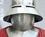 Custom SCA HNB 14 Gauge Steel Medieval Combat Kettle Hat Helmet with bevor - $212.81