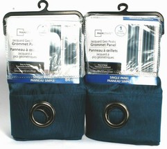 2 Mainstays Grommet Panel Easy to Hang 105090 Ink Blue 52" X 84" Polyester