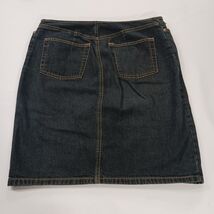 Old Navy RN#54023 Women's Blue Cotton Front Zip & Slit Denim Skirt Size 8 image 2