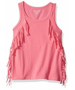 The Children&#39;s Place Big Girls&#39; Side Fringe Tank Neon Peony Size XXL (16) - $12.29 CAD