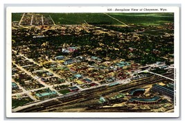 Aerial View Cheyenne Wyoming WY Linen  Postcard S13 - £3.11 GBP