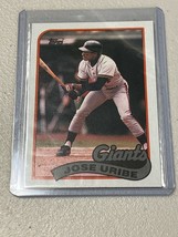 Rare Sought After 1989 JOSE URIBE Topps Baseball Card - £29.30 GBP