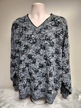 Alexander Lloyd  Mens  V Neck Sweater Size 3XL Black Gray Blue White US ... - £27.68 GBP