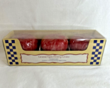 Scented Caramel Red Apple Floating Candles Candle-lite Trio in Box - New! - £9.40 GBP