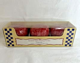 Scented Caramel Red Apple Floating Candles Candle-lite Trio in Box - New! - £9.24 GBP