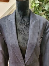Anne Klein Women&#39;s Gray Polyester Long Sleeve Single Breasted Blazer Size 16 - £51.40 GBP