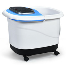 Portable All-In-One Heated Foot Bubble Spa Bath Motorized Massager-Blue - Color: - $139.49