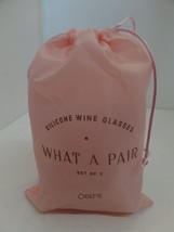 Odeme - What a Pair - Pink Silicone Stemless Wine Glasses (Set of 2) NEW in Bag - £13.52 GBP