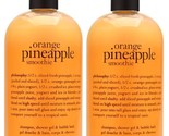 2Pack Philosophy ORANGE PINEAPPLE SMOOTHIE Shampoo Shower Gel &amp; Bubble B... - $38.60