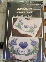 WonderArt Rose Romance Cross Stitch Stamped Dress Scraf - £9.10 GBP