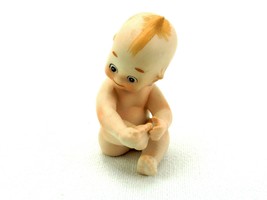 Vintage Kewpie Doll Figurine, Porcelain Bisque, Toe Tickle Piano Baby, #KWP-01 - £19.54 GBP