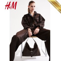 H&amp;M Coated Crossbody Bag Dark Brown - H&amp;M Original - £103.40 GBP