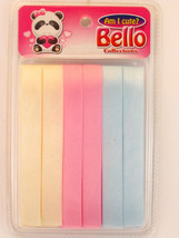 BELLO GIRLS HAIR RIBBONS - IVORY, PINK, BLUE - 6 PCS. (41245) - £5.52 GBP