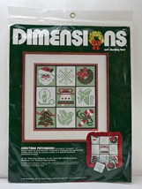 Dimensions Christmas Patchwork Net Darning Lace Kit - 1 Picture or 9 Orn... - $18.95