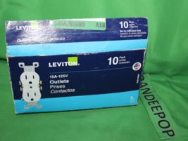 Leviton  Electrical Outlets 10 Piece Box White 15A-125V - £23.45 GBP