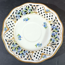 Vintage Schumann FORGET-ME-NOT Saucer Reticulated Pierced Bavaria Germany - £21.01 GBP
