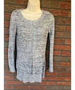 Silver Layering Sweater Small Iridescent Sequins Pullover Holey Pullover... - $17.10