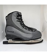 Riedell Soar Adult Black Gray Insulated Figure Ice Skates Size 11 - $89.95