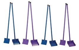 Sanitary Steel Color Pooper Scooper Blue or Purple With Rake Shovel Poop Scoop - £43.82 GBP