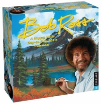 Bob Ross The Joy of Painting TV Series 12 Month 2020 Daily Desk Calendar SEALED - £12.26 GBP