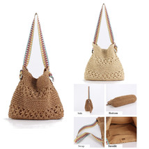 Women&#39;s Straw Weave Tote Bag, Vacation Bag, Beach Bag, Gift for Her - £27.65 GBP