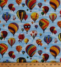 Cotton Hot Air Balloons Balloon Festival In Motion Fabric Print by Yard D750.02 - £9.55 GBP