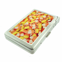 Candy Corn Em1 100&#39;s Size Cigarette Case with Built in Lighter Metal Wallet - £17.37 GBP