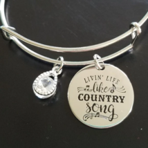 Living life like a country song charm bracelet, friend bracelet, friend ... - $20.00