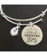 Living life like a country song charm bracelet, friend bracelet, friend ... - £15.72 GBP