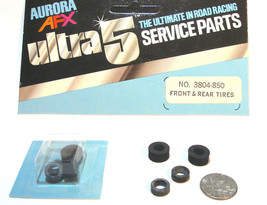 4pc 1977 Aurora AFX SpeedSteer Ultra5 TIRES Service Part #3804 Fit AFX 8720 Too - £5.49 GBP