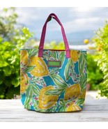Lilly Pulitzer Tote Bag for Estee Lauder Beach lemons bright yellow blue... - $13.85