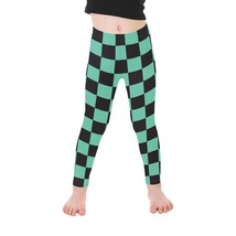 Toddler/Little Girls&#39; Demon Anime Checkered Black Green All Over Print L... - $394.19 MXN