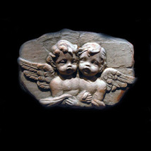 Two Angels-Eroses plaque Sculpture - $31.68