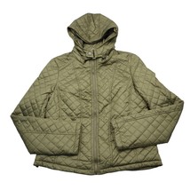 Ambiance Jacket Womens S Army Green Long Sleeve Gingham Pocket Full Zip - £23.18 GBP