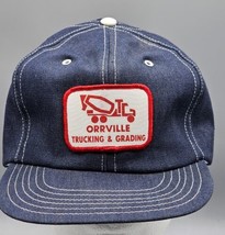 VINTAGE Orrville Trucking &amp; Grading Denim Trucker Snapback Hat/Cap - USA... - £29.41 GBP