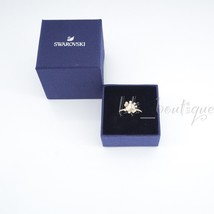 NIB New Swarovski 5460983 Olive Ring Golden Clear Crystals Gold Plated Size 55 - £39.34 GBP