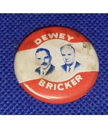 Dewey Bricker 1944 Presidential Pin Election button (1972 replica) - €8,43 EUR