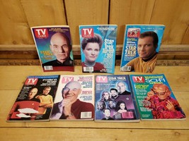 Vintage Lot Of 7 1991-2002  Star Trek  Collectors  TV Guides Kirk vs Picard SCFI - £39.56 GBP