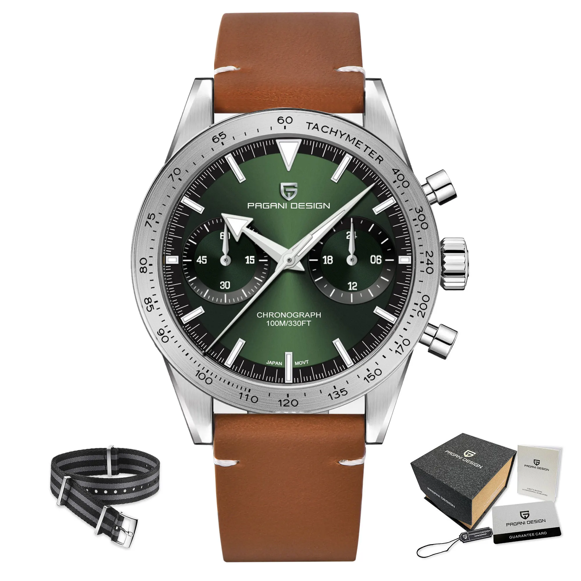 New Retro Wide Arrow Watches Luxury Quartz Watch For Men Sport Speed Chr... - £170.94 GBP