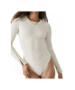 Free People Piece of Me Bodysuit | Sz MED | Softest Oat Ivory NEW - £33.08 GBP